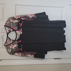 Black lace top